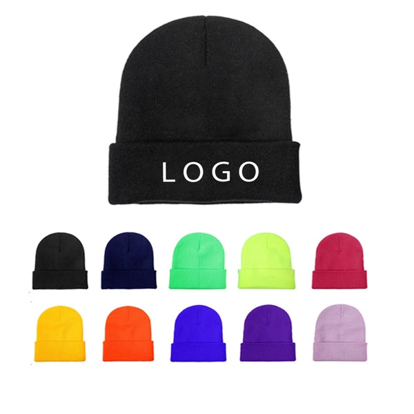 Solid Acrylic Knit Hat