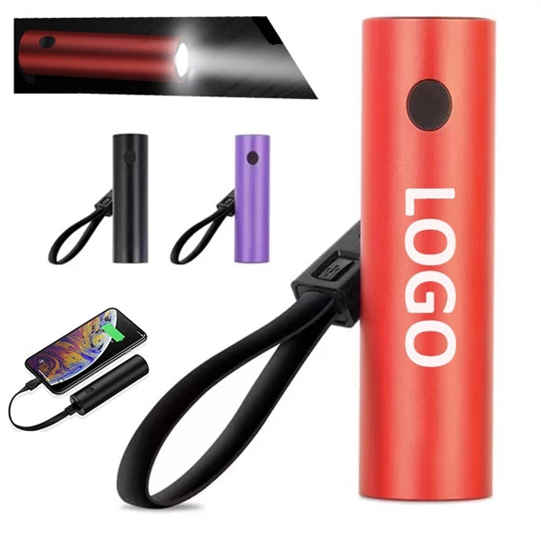 Mini Power Banks Lanyard with Torch Flashlight for Cellphone