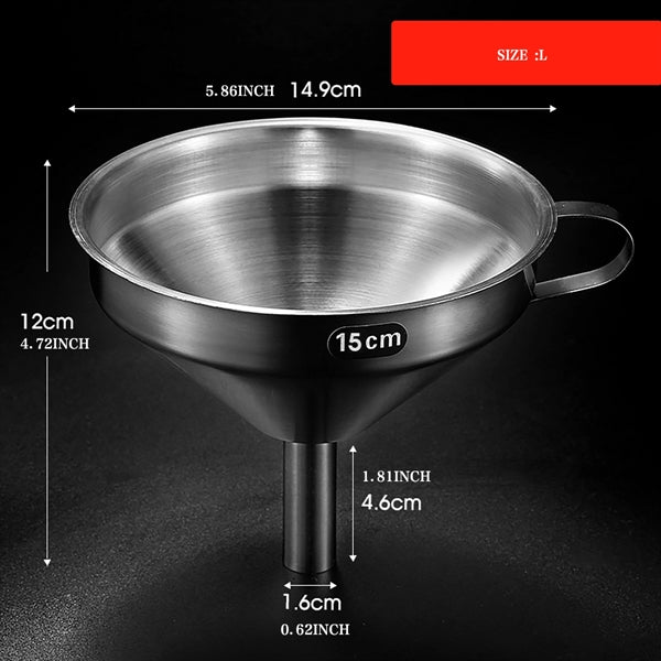 304 THICKEN Stainless Steel Funnel