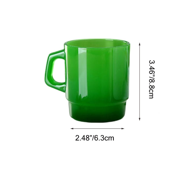 8 Oz Jade Stacked Coffee And Tea Cup D Handle