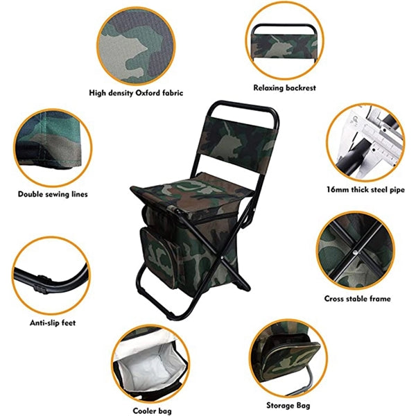 Fishing Cooler Bag Foldable Camping Chairs