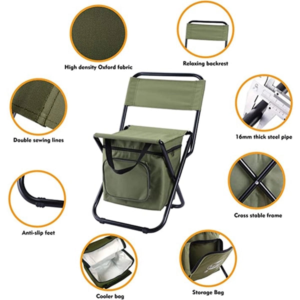 Fishing Cooler Bag Foldable Camping Chairs