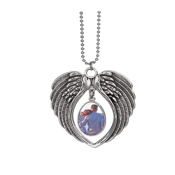Angel Wings Metal Car Tag