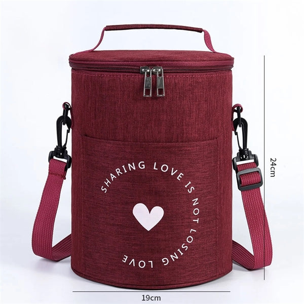 Round Insulated Lunch Bag