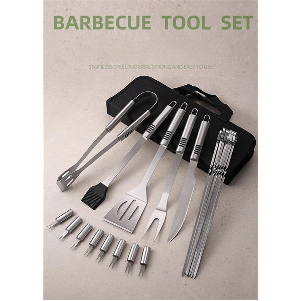 20 PCS BBQ Grilling Tools Set with Storage Bag