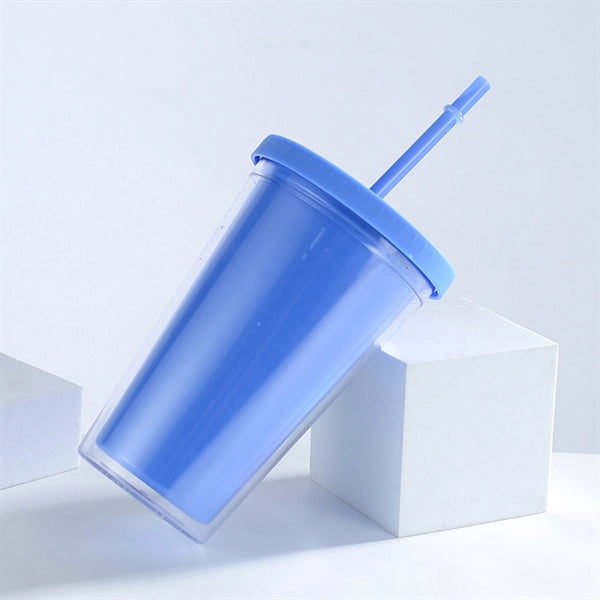 16 oz Translucent Plastic Candy Colors Stadium Coffee Cup