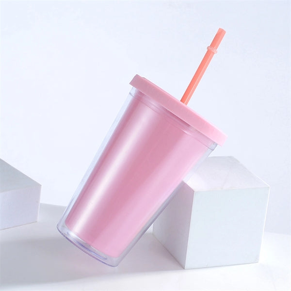 16 oz Translucent Plastic Candy Colors Stadium Coffee Cup