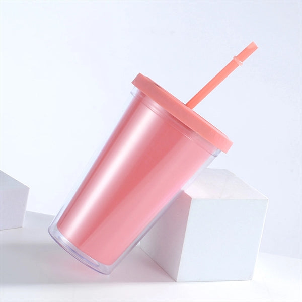 16 oz Translucent Plastic Candy Colors Stadium Coffee Cup