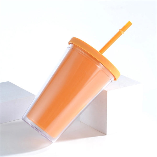 16 oz Translucent Plastic Candy Colors Stadium Coffee Cup