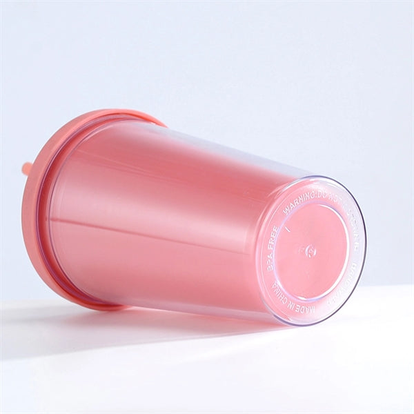 16 oz Translucent Plastic Candy Colors Stadium Coffee Cup