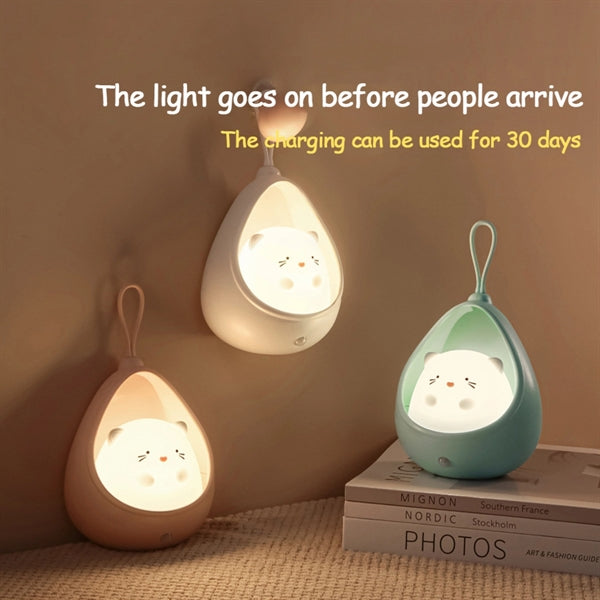 Cute Cartoon Silicone Led Night Motion Sensor Light