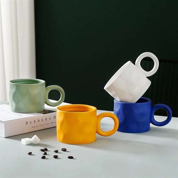 15oz Ceramic Tea Coffee Cup with Round Handle
