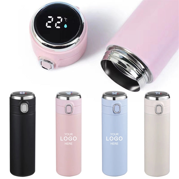 Smart Stainless Steel Thermos Water Bottle 14.5oz