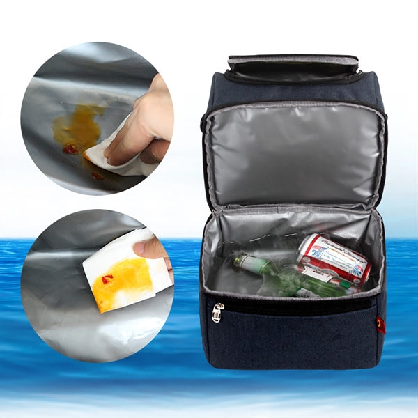 Dual Compartment Insulated Lunch Bag