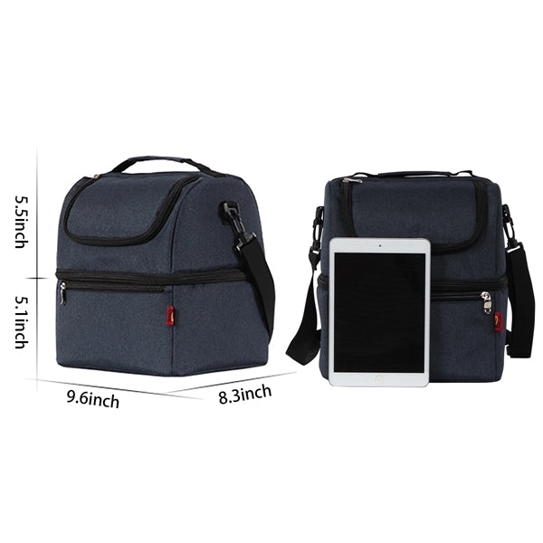 Dual Compartment Insulated Lunch Bag