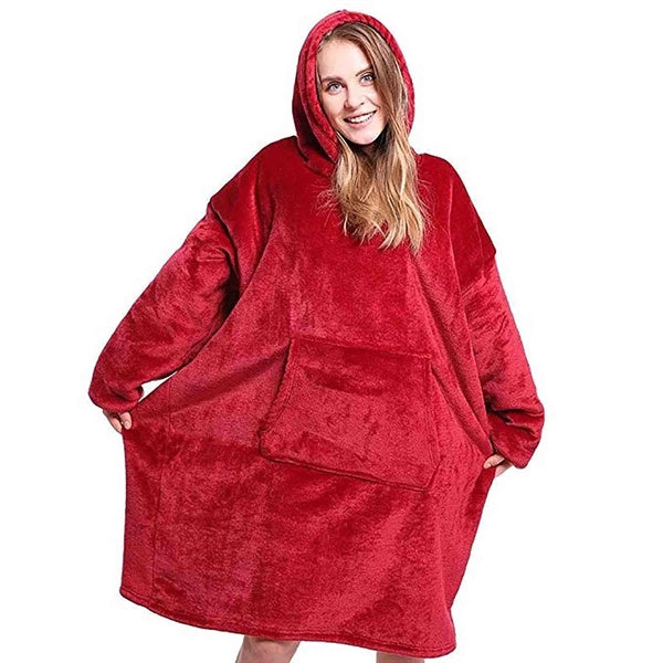 Oversized Wearable Blanket Sherpa Fleece Hoodie