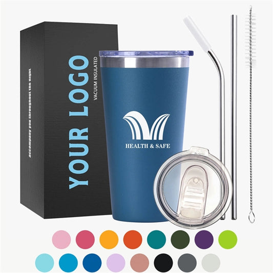 16 Oz Tumbler With Lids And Straws