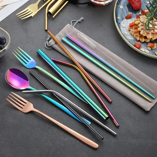 Titanium-plated Environmentally Friendly Portable Tableware