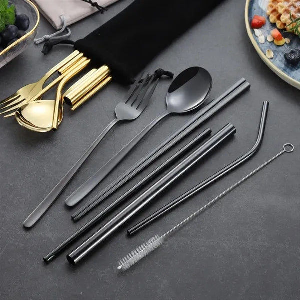 Titanium-plated Environmentally Friendly Portable Tableware