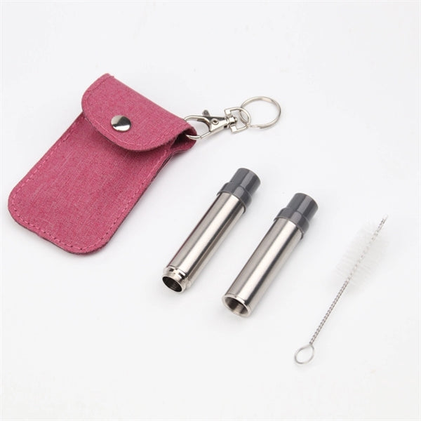 Stainless Steel Straw Storage Bag