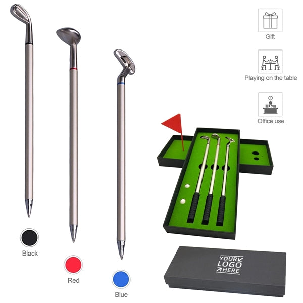 3pcs Golf Club Pen Set with Box