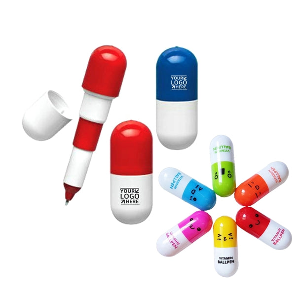 Vitamin Pill Retractable Ballpoint Pen