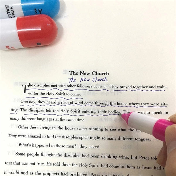 Vitamin Pill Retractable Ballpoint Pen