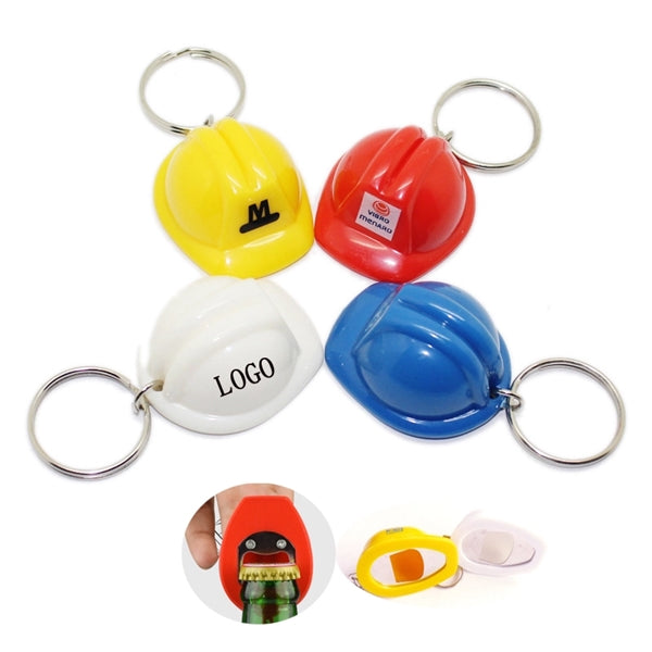 Hard Hat Bottle Opener Key Chain