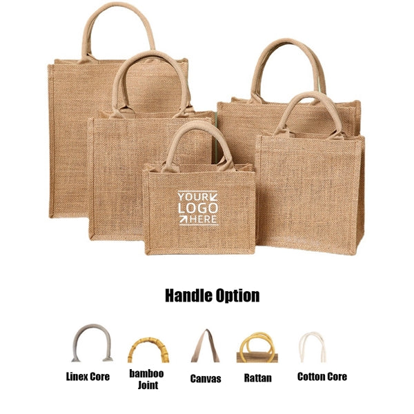 Laminated Jute Burlap Tote Bags