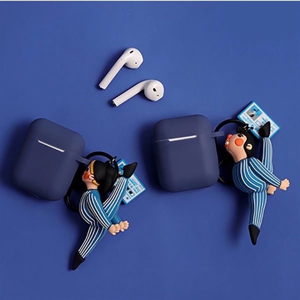 Funny Cartoon Male And Female Earphone Protective Cover