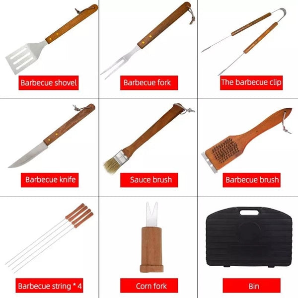 19 Pieces BBQ Tools