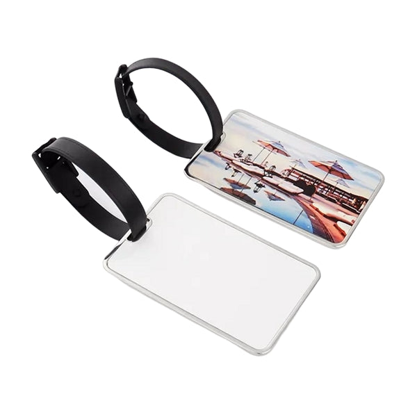 Zinc Alloy Luggage Tag with Adjustable Strap
