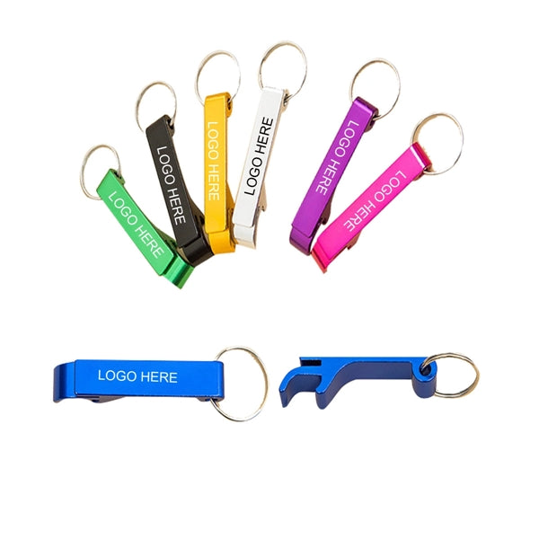 Bottle Can Opener Metal Corkscrew Keychain