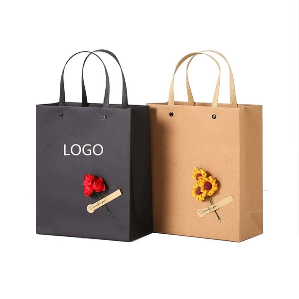 Thicken Natural Paper Shopping Tote Bag