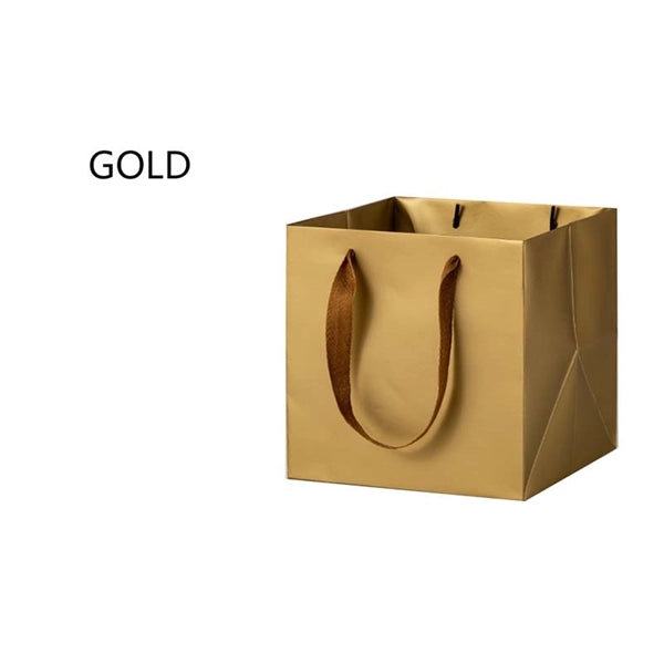 8 Inch Square Bottom Paper Bag With Handle