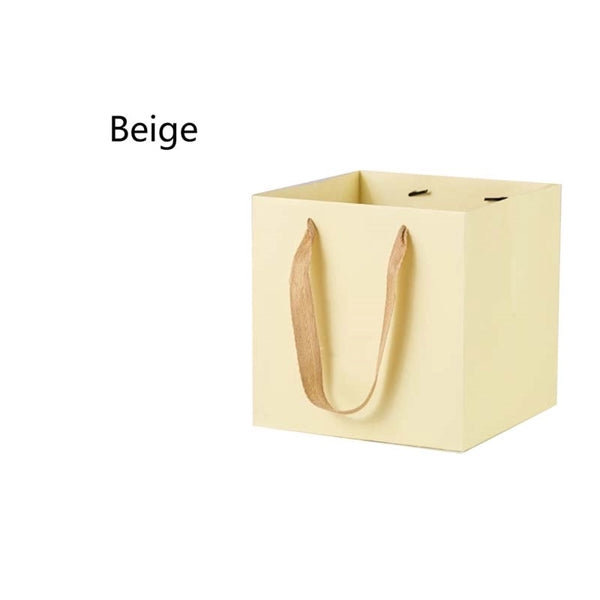 8 Inch Square Bottom Paper Bag With Handle