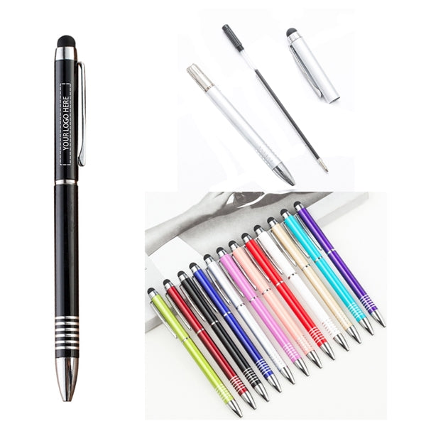 Metal Ballpoint Pen With Stylus
