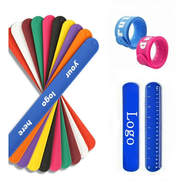 Silicone Slap Bracelet and Ruler