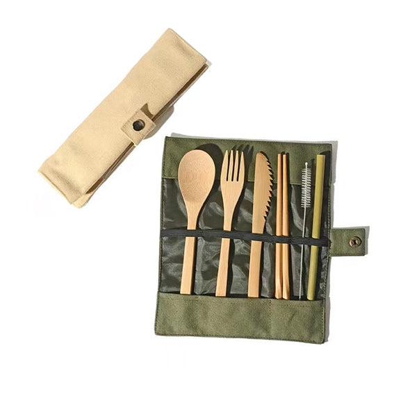 Bamboo Utensil Set With Case