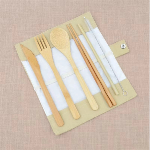 Bamboo Utensil Set With Case