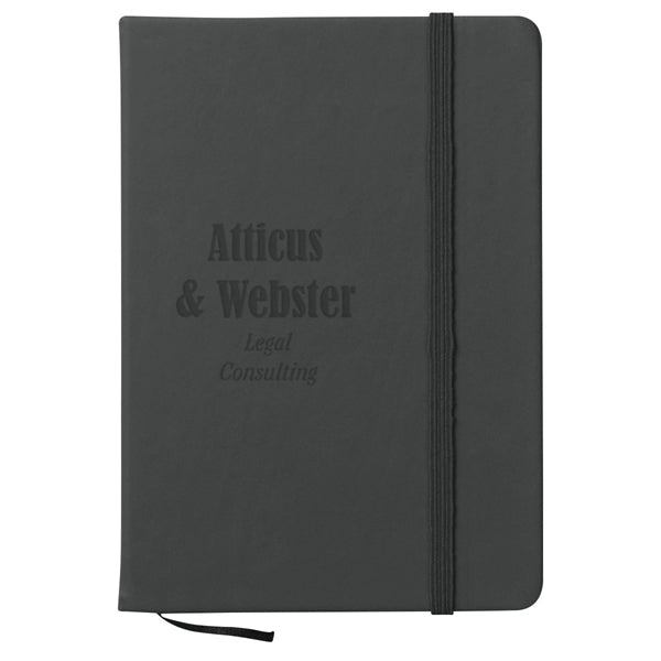 Notebook w/ Bookmark And Strap Closure
