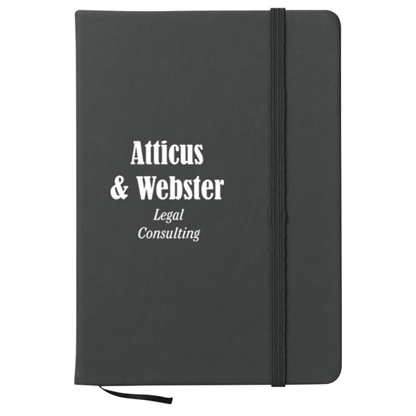 Notebook w/ Bookmark And Strap Closure