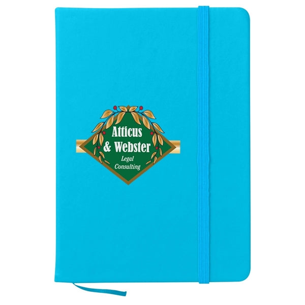 Notebook w/ Bookmark And Strap Closure