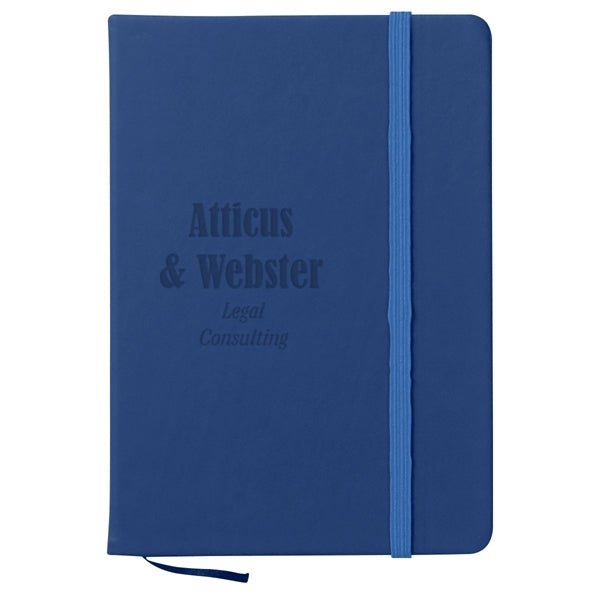 Notebook w/ Bookmark And Strap Closure