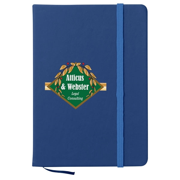 Notebook w/ Bookmark And Strap Closure