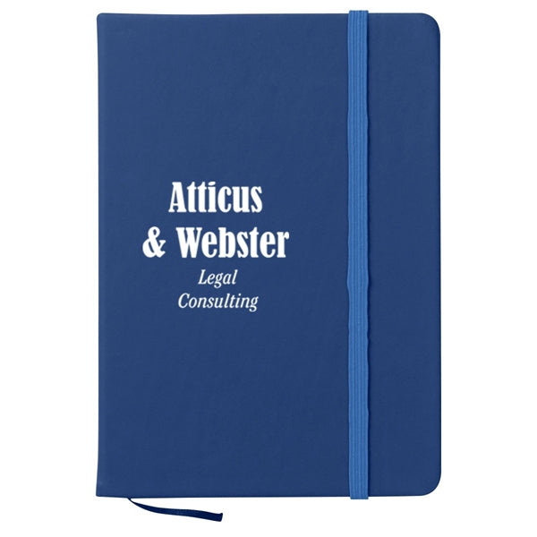 Notebook w/ Bookmark And Strap Closure