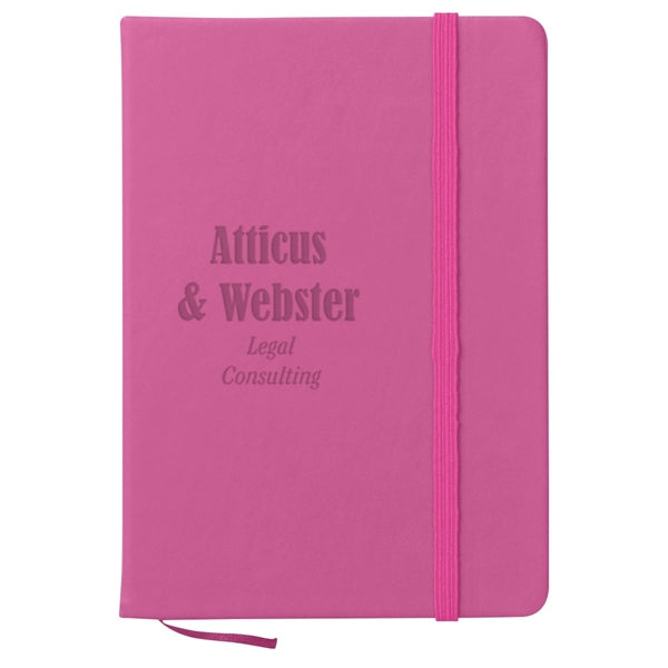 Notebook w/ Bookmark And Strap Closure