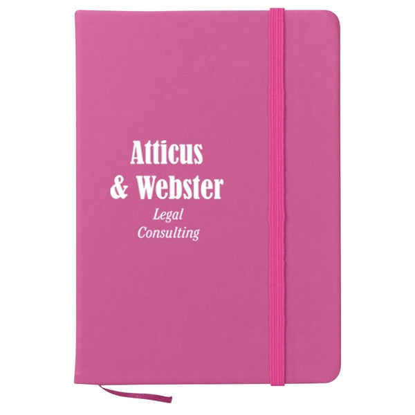 Notebook w/ Bookmark And Strap Closure