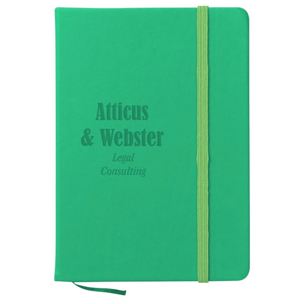 Notebook w/ Bookmark And Strap Closure