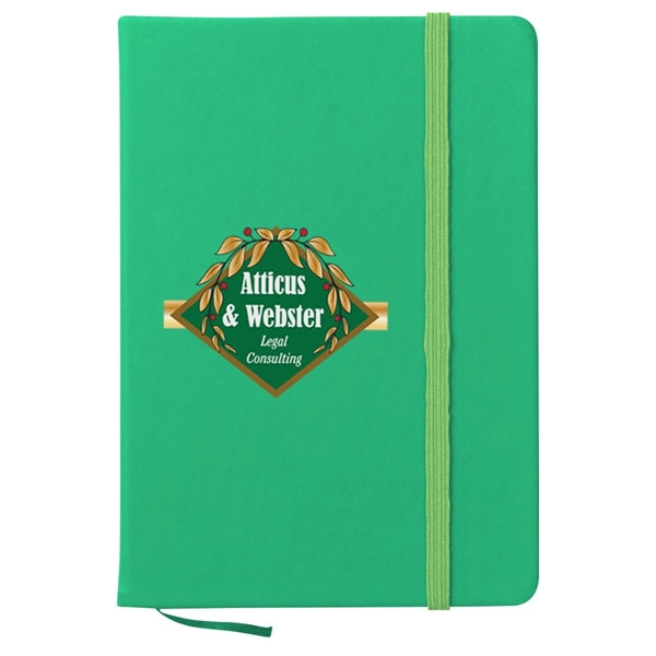 Notebook w/ Bookmark And Strap Closure